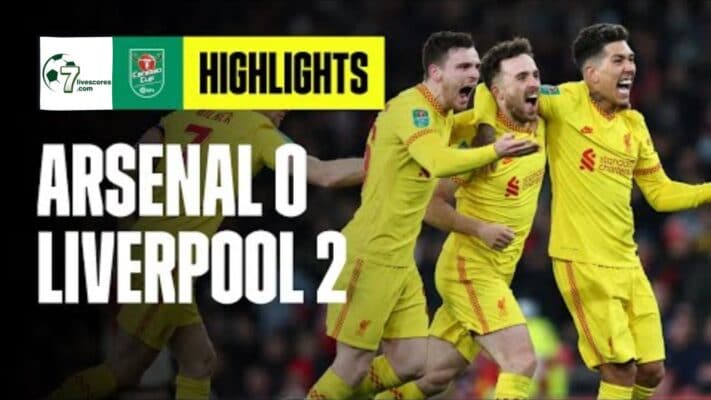 Highlights Carabao Cup Arsenal - Liverpool 20-01-2022